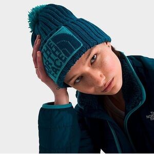The north face beanie hat with Pom Pom  new with tags